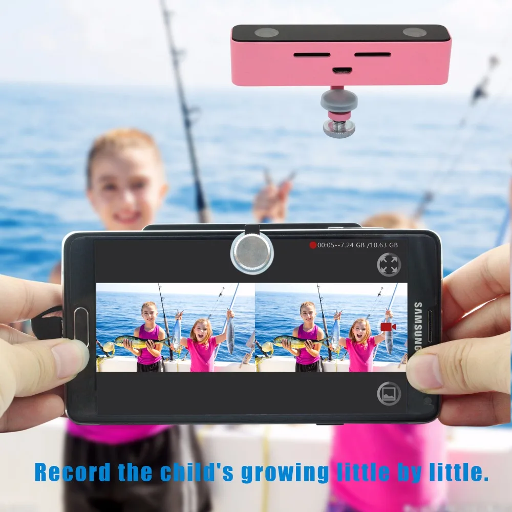 pink 3d vr camera