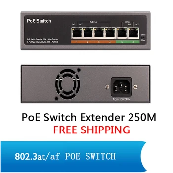 

6 port switch with 4 ports PoE (10 port switch 8 ports PoE) Switch 100M IEEE802.3at af Standard for DH Hikvision IP Camera