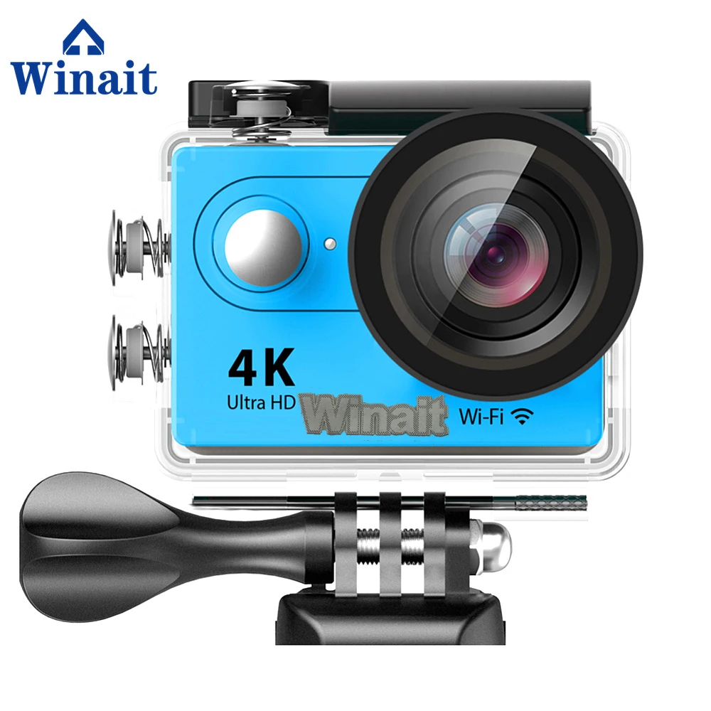 Winait Mini Sports DV 170D Рыбий глаз объектив Utlra HD 4k Камера Встроенная wifi 30 м Подводное время Lapse Android и IOS