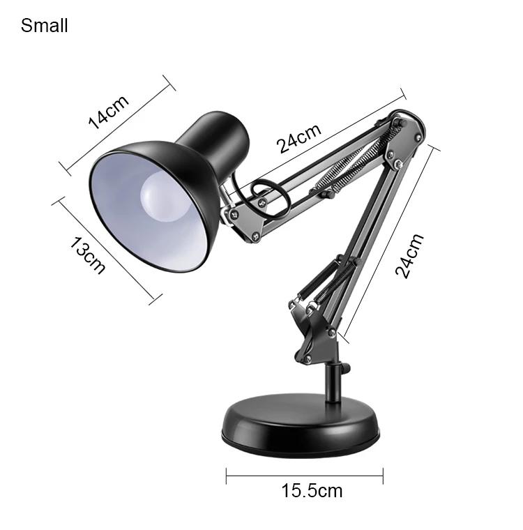 Современные гибкие настольные лампы Железный кабинет/компьютерный светильник s светильник для чтения длинный поворотный стол черный/белый/красный светодиодный Настольный светильник