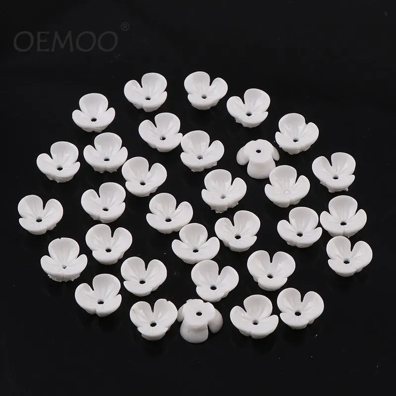 

50pcs 10mm 3D Ivory Color Resin Flower Resin Flat Back Cabochon Resin Butterfly Knot For Phone DIY Decoration Art