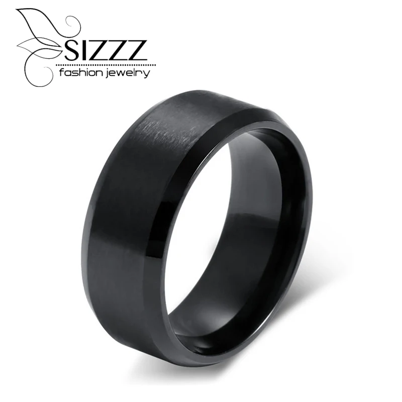 

Men 8.0mm ring stainless steel wedding rings jewelry provide mix size