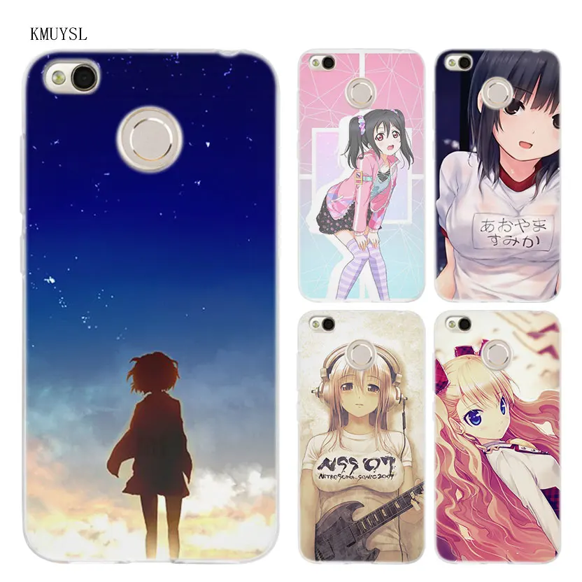 

KMUYSL Sweet Anime Girl Comic TPU Transparent Soft Case Cover for Xiaomi Redmi Note 4X 4 4A 5 Mi A1 Plus