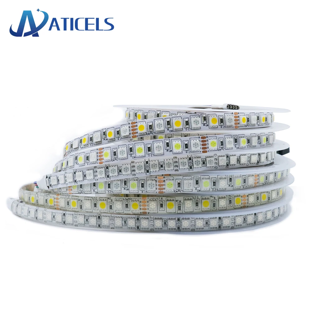 cheap 5M DC12V LED Strip 5050 RGB 120LEDs m RGBW RGBWW 96LEDs m Super bright flexible led strip light IP20 IP65