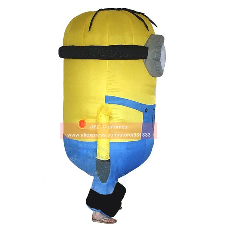 Inflatable Adult Minion Costume Halloween Cosplay Party Despicable Me Minion Costume Mascot Air blow Up Outfits Fancy Dress (2)