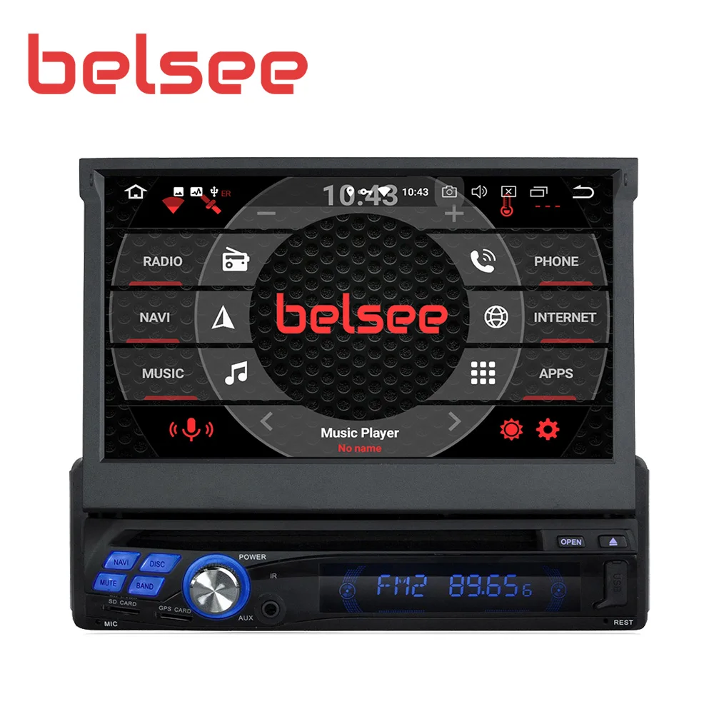 Sale Belsee7 Inches universal Android 9.0 Car Radio Head Unit 1 Single Din Stereo Bluetooth Autoradio GPS Navigation No DVD Player 2