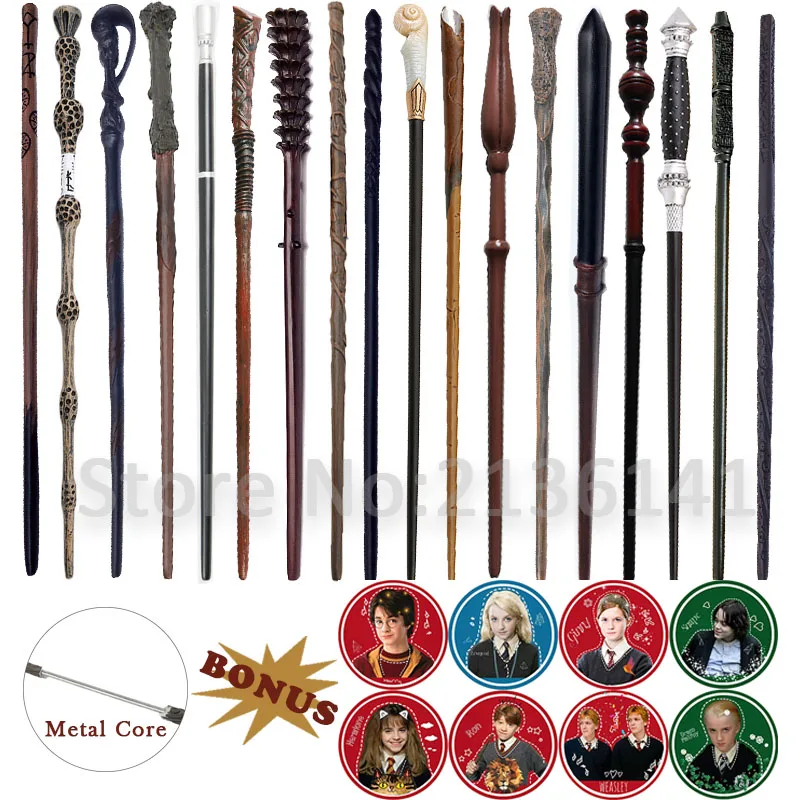 19 видов Harri Potter Wands Colsplay металл/Железный сердечник Albus Дамблдор Волшебная палочка Varinhas Kid волшебная палочка без коробки с подарком