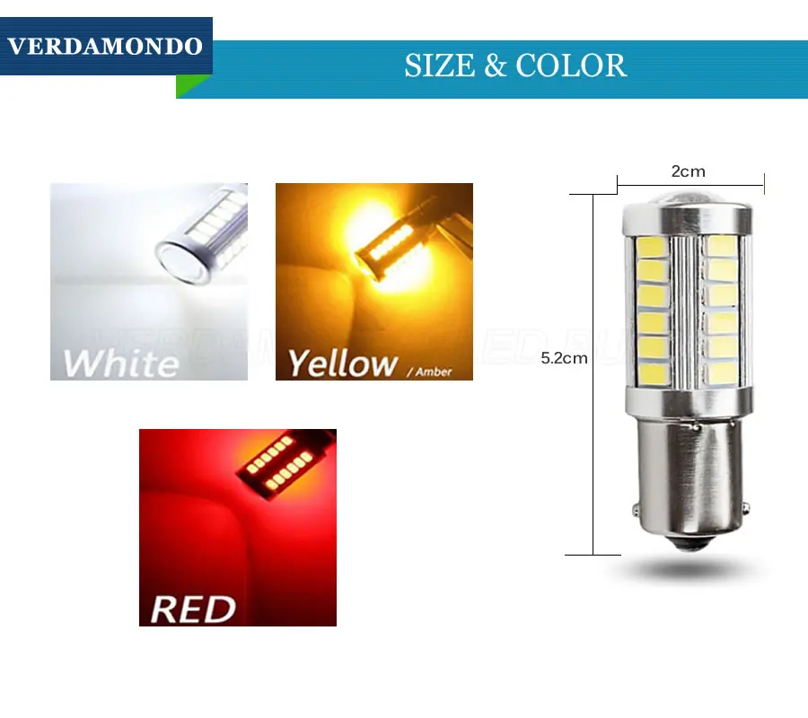Дневной ходовой светильник BAU15S PY21W светодиодный желтый белый красный лампочка 33 SMD 5730 5630 обратный светодиодный указатель поворота DC 12 В супер яркий