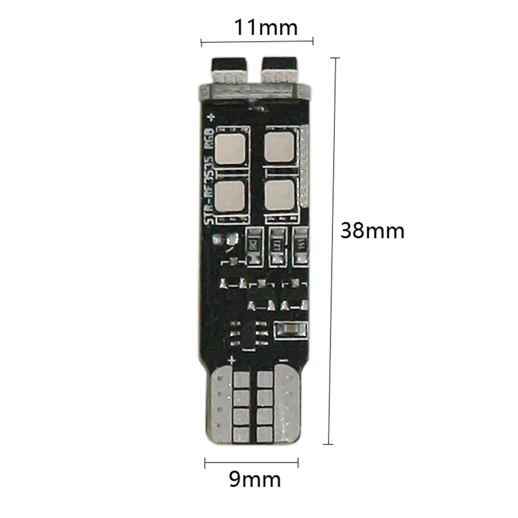 2xT10 10SMD пульт дистанционного управления RGB светодиодный свет для чтения автомобиля с дистанционным управлением Стробоскопическая Светодиодная лампа для чтения 16 цветов