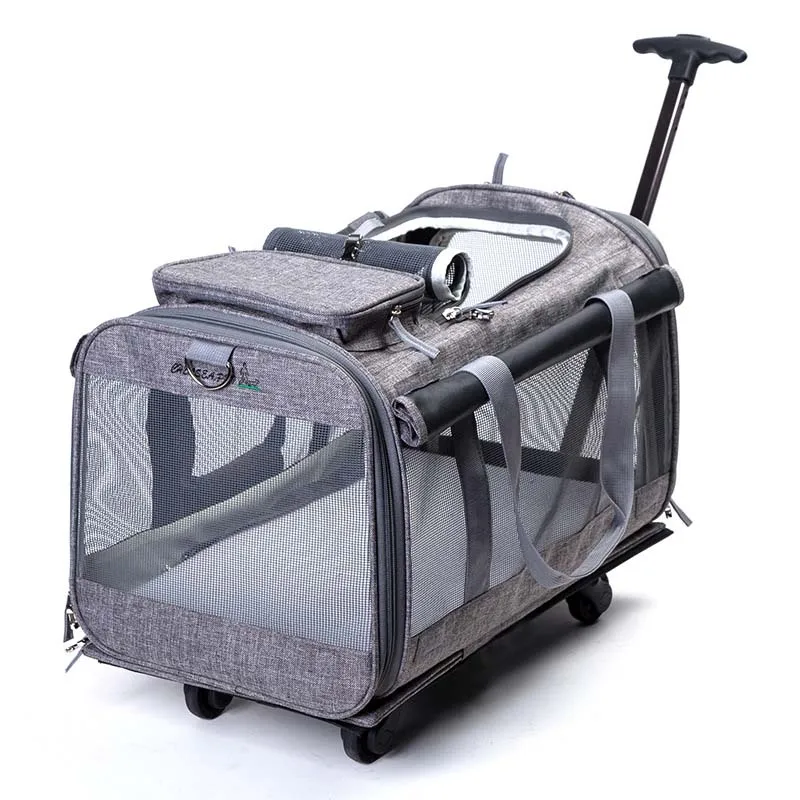 

Pet bag Carrier Bag with Wheels Handbag Puppy Outdoor Travel Shoulder Bag Soft Kennel Large Small Dogs Cats 20inch Trolley pets