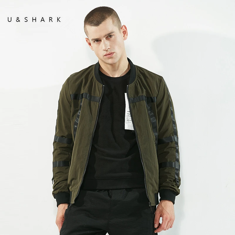 U & SHARK/осенние повседневные куртки для мужчин Брендовая одежда Модная уличная