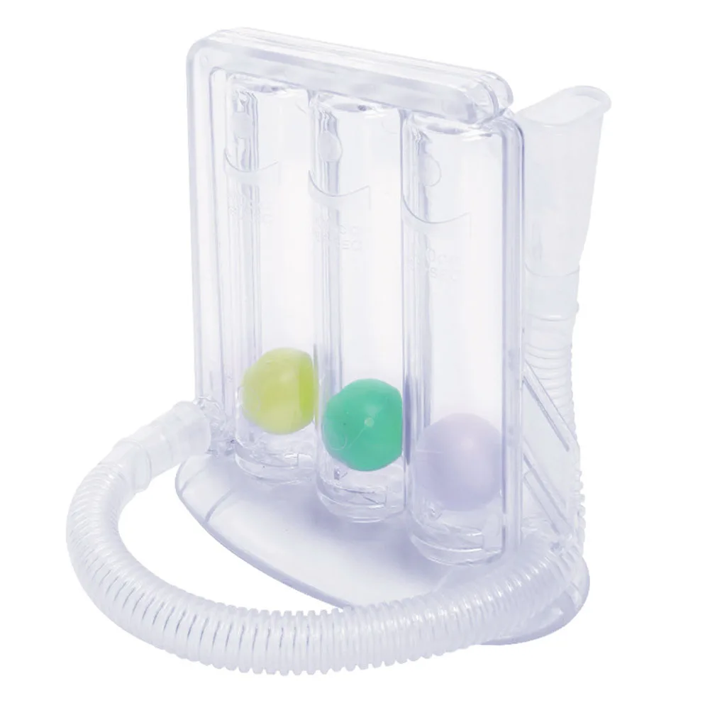 

Incentive Rehabilitation Respiratory Breathing Exerciser Spirometer Instrument Three Ball Lung Trainer Training