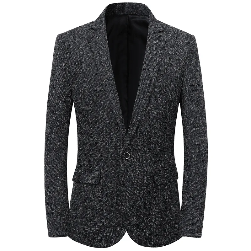 

New Blazer Men 2019 Spring Chinese Style Business Casual Stand Collar Male Blazer Slim Fit Mens Blazer Jacket Size M-3XL