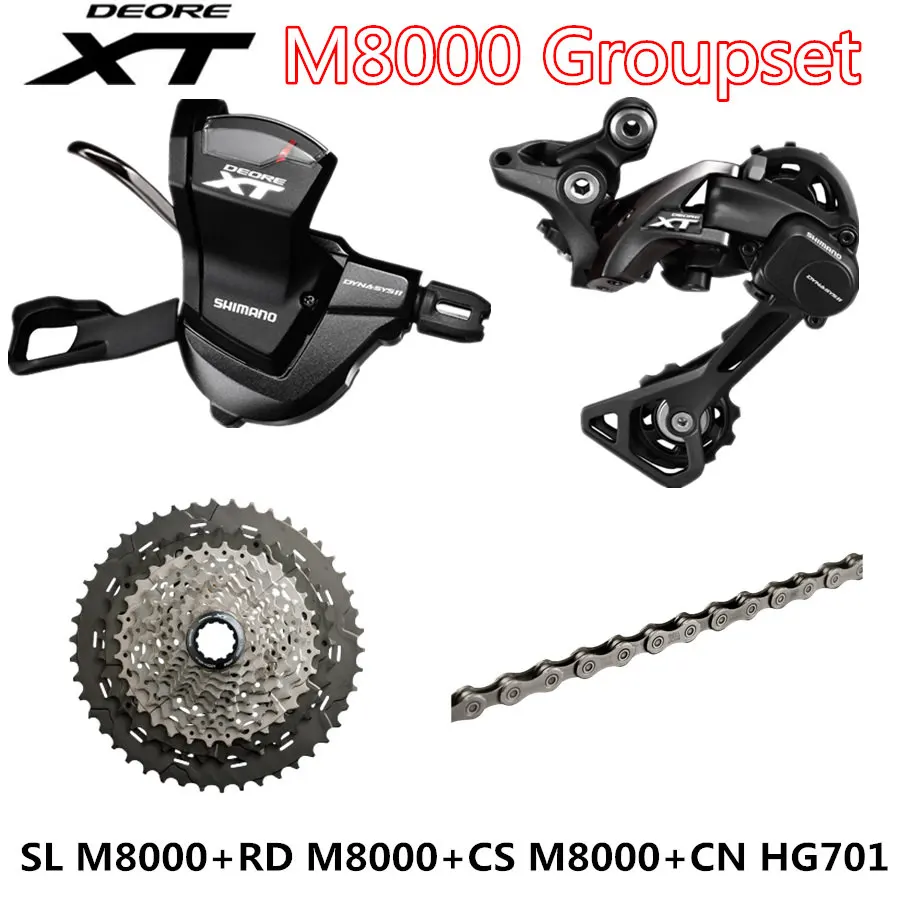 

SHIMANO DEORE XT M8000 Groupset MTB Mountain Bike Groupset 1x11-Speed 40T 42T 46T SL+RD+CS+CN M8000 Shift Lever Rear Derailleur