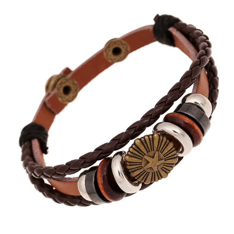 manufacturers selling Retro Leather Bracelet export leather bracelet Vintage Jewelry for women