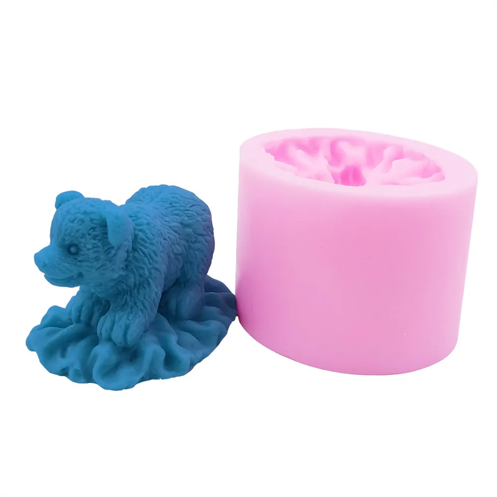 Силиконовая форма для мыла Bear Design свечей из пищевого шоколада 3D силиконовая