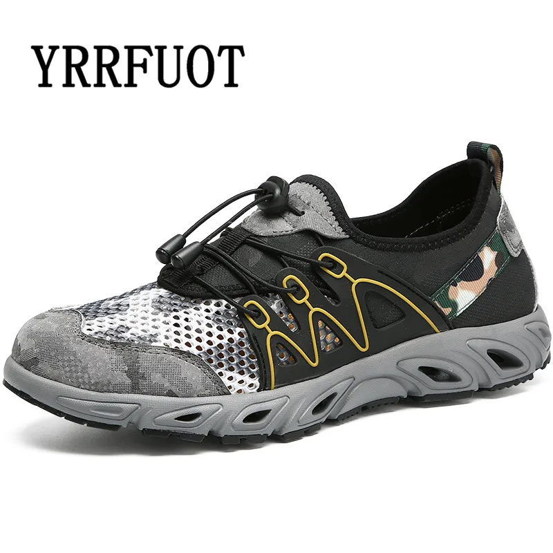 

YRRFUOT High Quality Light Hot Sale Outdoor Man Sneakers 2019 Summer New Men Hiking Shoes Brand Breathable Non-slip Sports Shoes