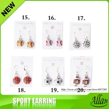 Хрустальные стразы Fastpitch Софтбол/Бейсбольные серьги-гвоздики 25 цветов