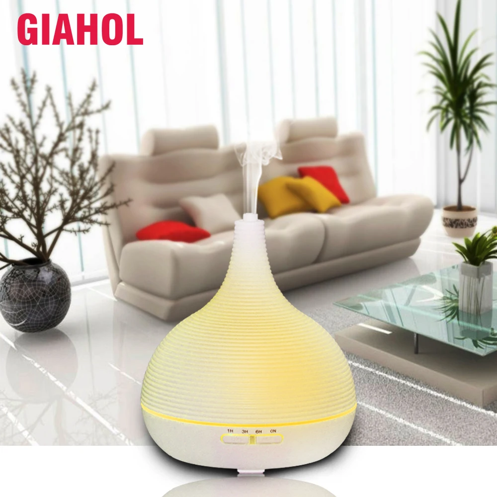 

GIAHOL Ultrasonic Aromatherapy Diffuser Essential Oil Aroma Humidifier LED Light perfect for home office Cool Mist Maker White