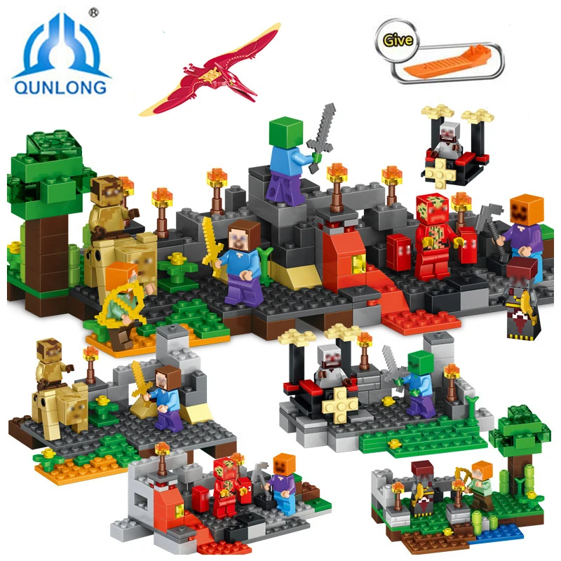 

Toys 4 in 1 Legoings 372pcs Wizard Knight Building Blocks Figures Brick Designer Design Educational Toy For Kids Minecraft City