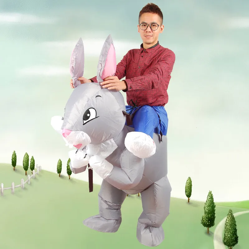 

Inflatable Rabbit Costumes Blow Up Cosplay Funny Inflatable Costume Easter Mascot Party Dress for Adult