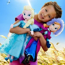 50cm Snow Queen Princess Fever Anna Elsa Brinquedos Olaf Stuffed Animal Plush font b Toy b