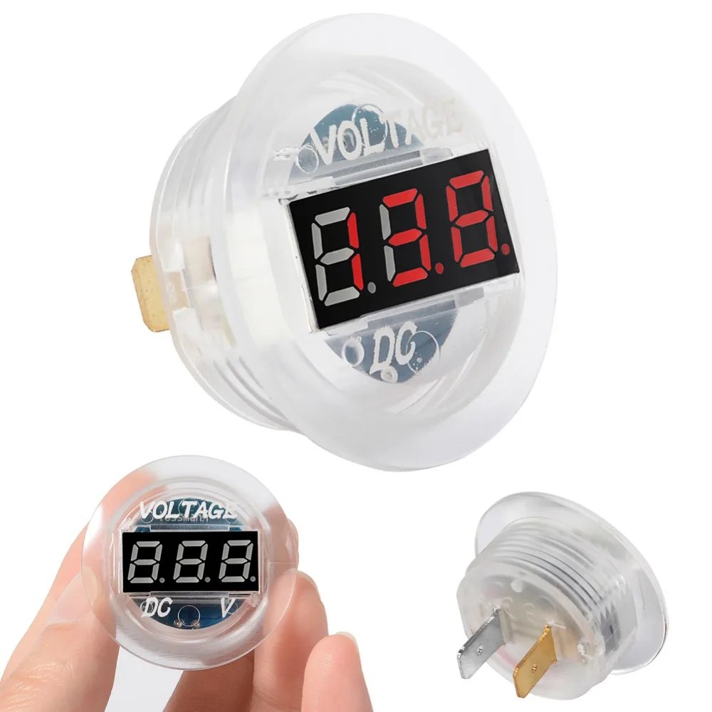 Цифровой вольтметр со светодиодной панелью для автомобиля и мотоцикла|voltmeter
