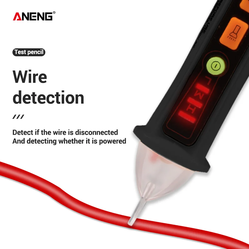 Non-Contact AC Voltage Tester 12-1000V AC Voltage Detectors auto power off electrical test pencil