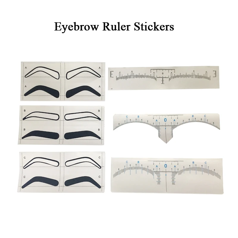 microblading eyebrow ruler stickers