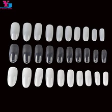500 шт Овальные чистые/естественные/белые поддельные ногти салон полное покрытие французский Unhas Artificiais Acessorios Para Mulher пресс на ногти дешево