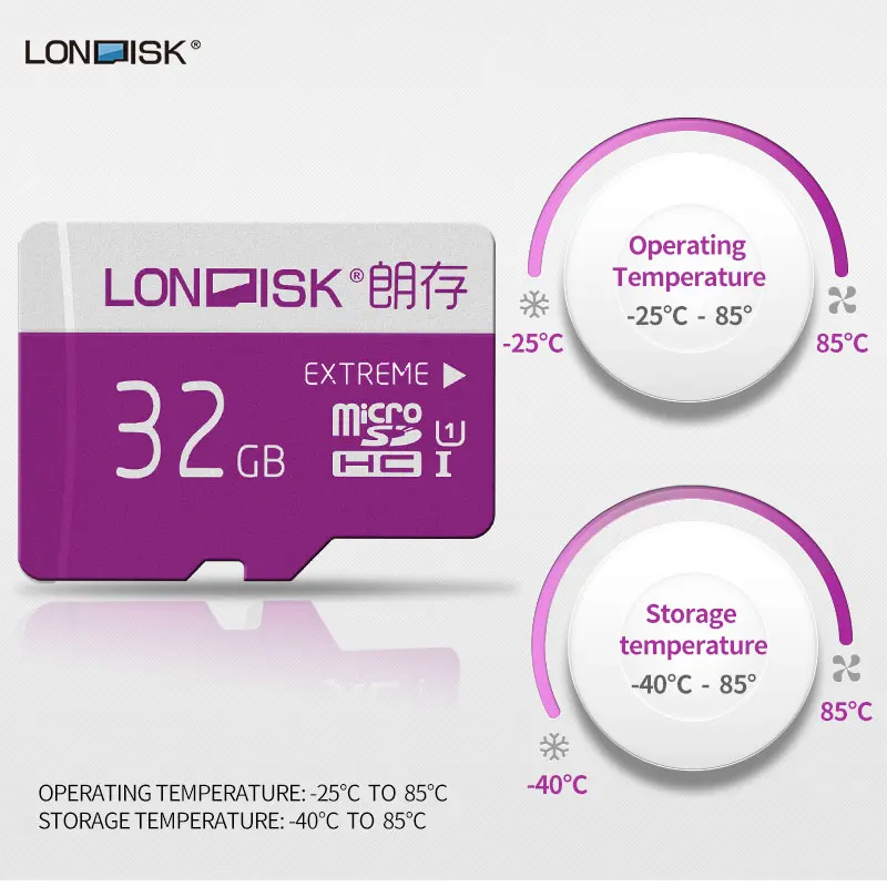 Карта Micro SD LONDISK 32 ГБ класс 10 8 ГБ/16 ГБ/64 Гб/128 ГБ|Карты памяти| |
