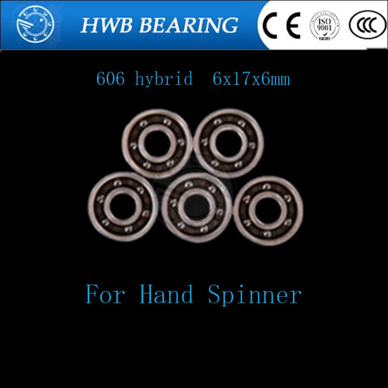 

606 bearing 6x17x6mm hybrid ceramic Fingertip gyro finger spiral hybrid ceramic bearings For Hand spinner 606 hybrid ceramic