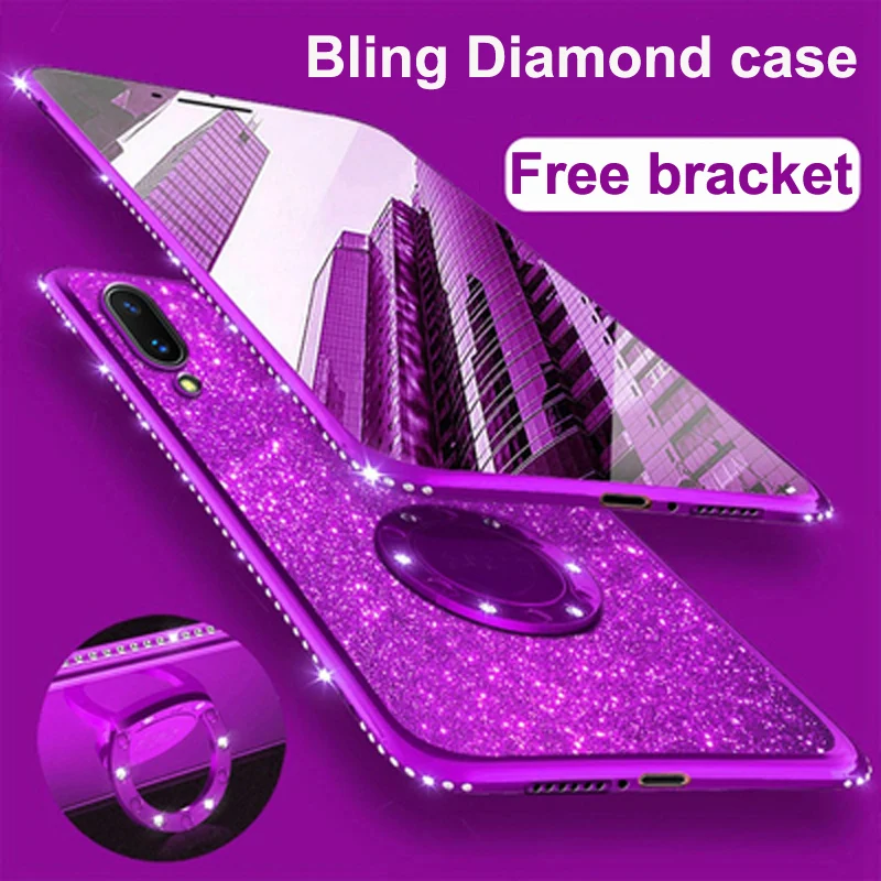 

Y97 case Bling Rhinestone Glitter Soft Silicone TPU Phone Case For vivo Y97 Y 97 V1813A cases vivoY97 Diamond Girl back cover