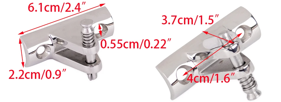 DWCX Новый Серебряный из нержавеющей стали вогнутый базовый шарнир навесной Топ фитинг оборудование 2,2x6,1x3,7 см подходит для лодки морские