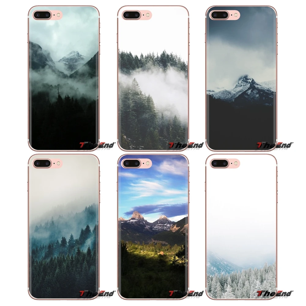 

For Xiaomi Redmi 4A S2 Note 3 3S 4 4X 5 Plus 6 7 6A Pro Pocophone F1 Soft Transparent Cases Cover Vintage Mountain Forest Clouds