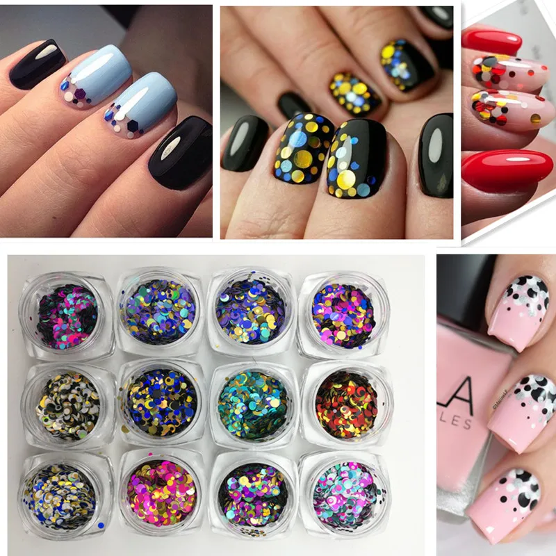 12 коробок/набор блестки для дизайна ногтей|glitter sequin|nail art glitterart glitter |