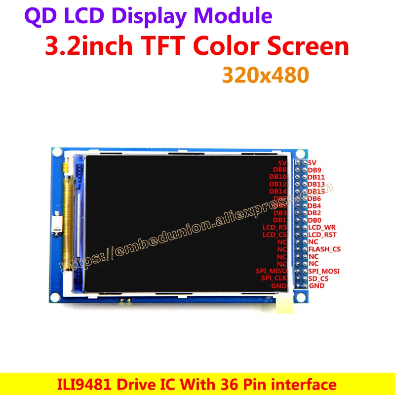 3 2 Inch 320 480 TFT Color Screen Ultra HD LCD Module Display panel ILI9481 font