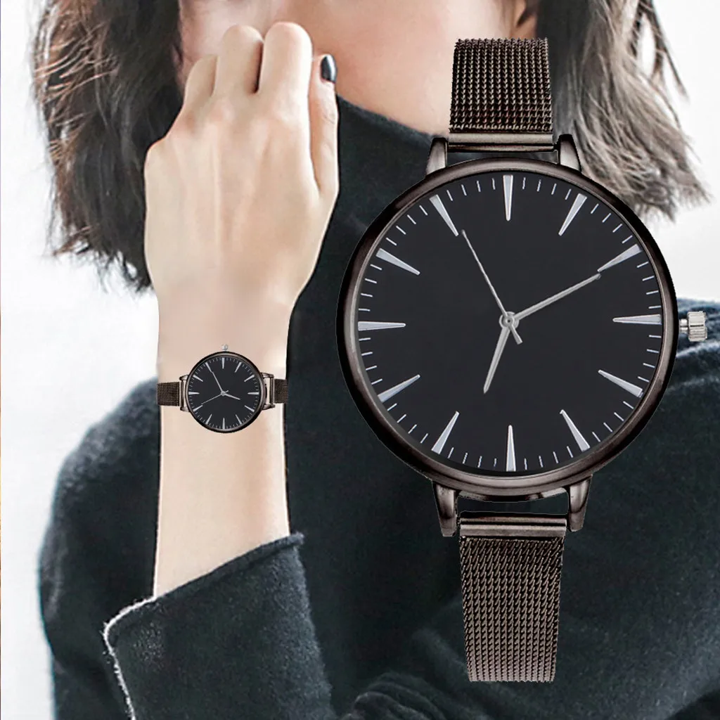 Женские часы reloj mujer Часы kol saati повседневные из сплава с сетчатым ремешком Geneva