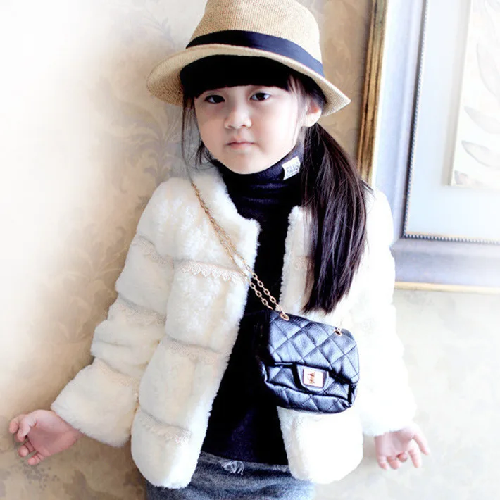 

High Quality 2018 New Girls Coat Kids Autumn Winter Jackets Warm Coat For Children Outerwear Cotton Cardigan Fur Jacket