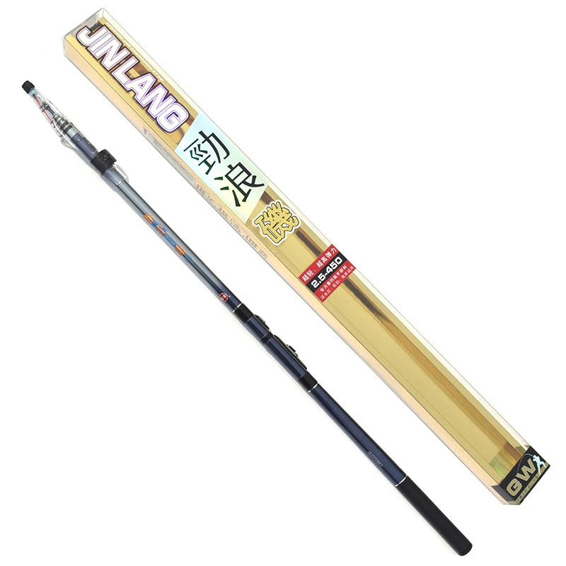 

Free shipping durable portable 1 pcs/Lot 3.6/4.5/5.4/6.3 m carbon rock fishing rod lake/pond fishing pole