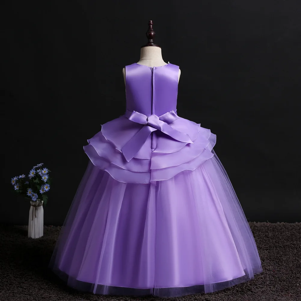 

Spring girl dress kids lace long style dresses for girl princess dress children baby girl clothes school party ball gown