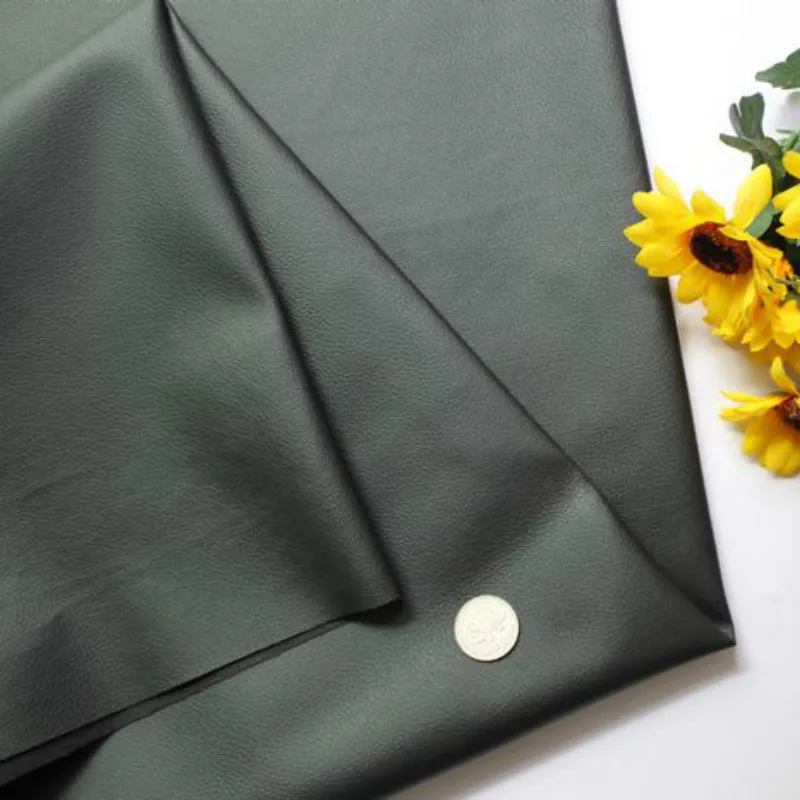 

Nonwoven Black Small Pebbled PU Leather Solid Color Printed Litchi Pattern DIY Sewing Artificial Synthetic Faux Leather Fabric