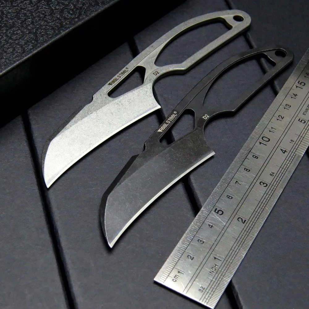 Eafengrow Cuello de hoja Fija cuchillo de la supervivencia que acampa táctico caza Huelga karambit cuchillos lámina D2 K vaina cuchillo herramienta al aire libre