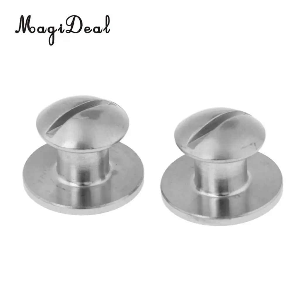 Set 4 Stainless Steel Book Screws for Technical Scuba Diving Diver Backplate Pad & BCD Attachment
