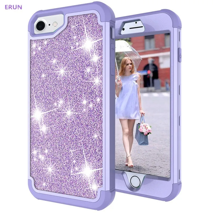 

Case for iPhone XS Max Anti - fall Protective Shell Flashing Powder
