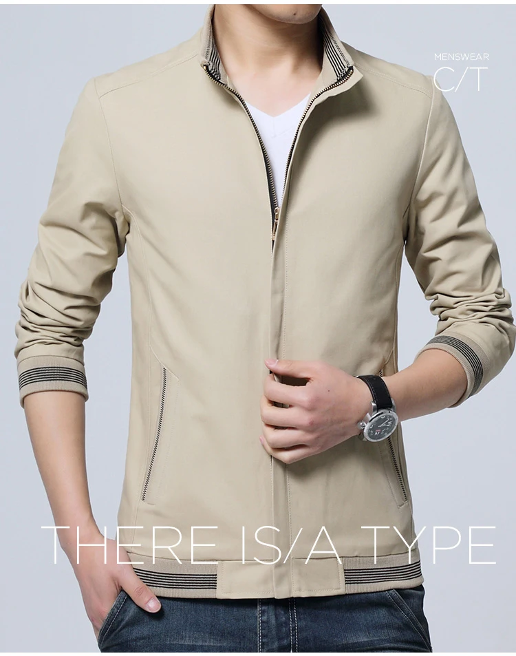 Casual Slim Fit Cotton Coat for Mens