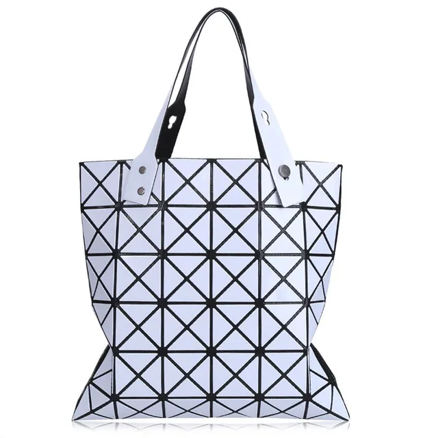 Plaid Triangle Color Block Foldable Portable Shoulder Bag for Women ...