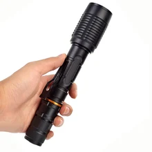 Super Bright Military Grade 5 Modes Cree XML T6 Flashlight 3800LM Zoom Led Flashlights 18650 Led Torch(No Battery)