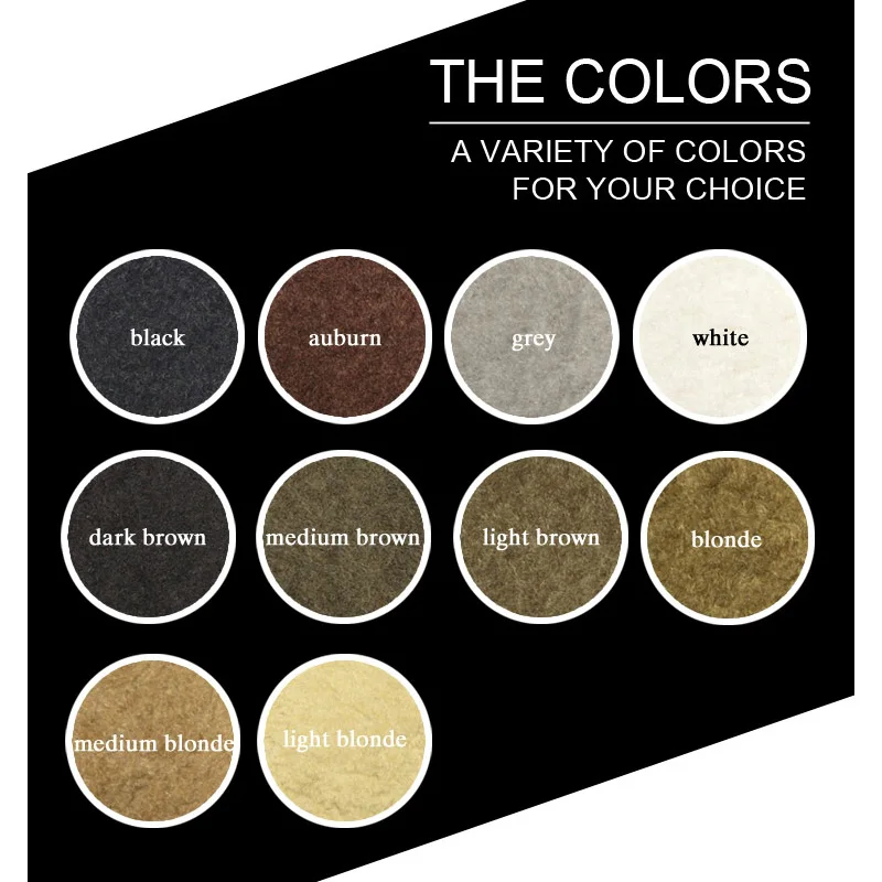 1000g cosmético hecho a mano de fibra de cabello humano, Corrector de pérdida de cabello, colorante de estilo, fibra de Color, aplicador para polvos de pelo, bolsa de recarga - 4
