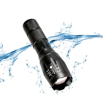 

900 LM LED Black Flashlight Torch CREE XML-T6 5 Modes Zoomable Aluminum Light Lanterna Linternas Latarka Zaklamp Taschenlampe